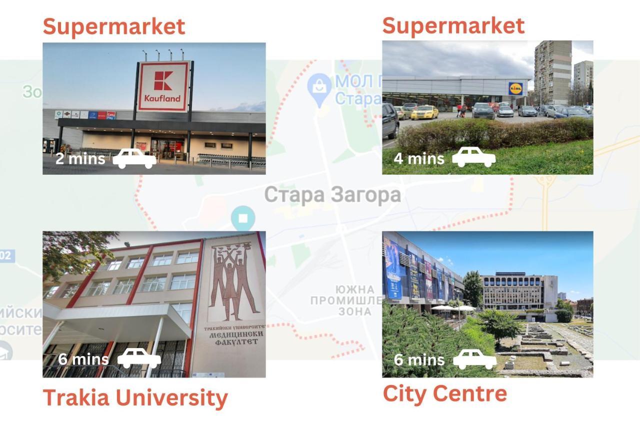 Hello Studios Budget Stays Free Parking & Wifi Stara Zagora Exteriör bild